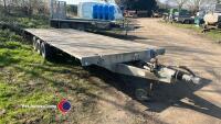 Graham Edwards 18ft tri axle flat trailer, road lights, all working order - 2