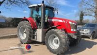 Massey Ferguson 7716 Dyna VT tractor, previously used on a mid-mount hedge cutter PUH and arms virtually unused, 5300hrs, YX17 EXN, key in office