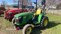 John Deere 3038E compact utility tractor, 1100 hrs, YD21RLF, key in office - 2