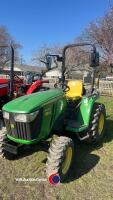 John Deere 3038E compact utility tractor, 1100 hrs, YD21RLF, key in office - 3