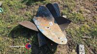 5 x Ransome plough mould board, 2 clamps, spares