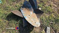 5 x Ransome plough mould board, 2 clamps, spares - 2