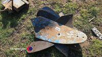 5 x Ransome plough mould board, 2 clamps, spares - 3
