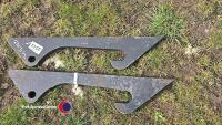 2 x JCB tool carrier weld on quick hitch brackets, new - 2