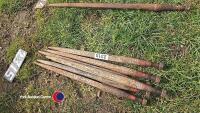 6 x Conus 1 used muck filler tines, 600mm long