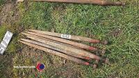 6 x Conus 1 used muck filler tines, 600mm long - 2