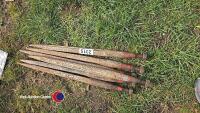 6 x Conus 1 used muck filler tines, 600mm long - 3