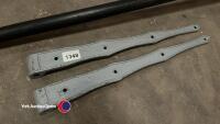 Pair of h/d old cast barn hinges