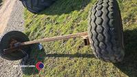 6 stud axle with wheels and tyres