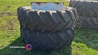 Pair of Stocks duals on 18.4 R38 Michelin AgriBib tyres - 3