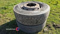 2 x 315/70/22.5 wheels and tyres