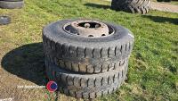 2 x 295/80/22.5 wheel and tyres