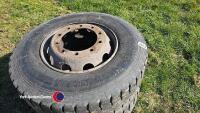 2 x 295/80/22.5 wheel and tyres - 2