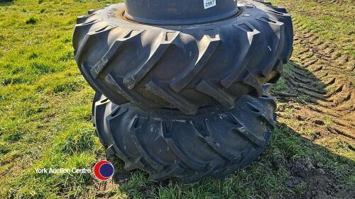 Set of 16.9/R30 wheel tyres, as new
