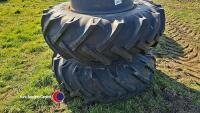 Set of 16.9/R30 wheel tyres, as new