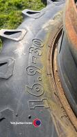 Set of 16.9/R30 wheel tyres, as new - 3