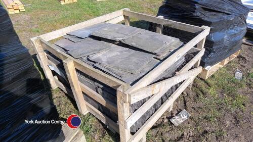Pallet of slate roof tiles