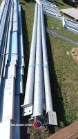 3 x 6in galvanised support tubes and 3 x 4in galvanised support tubes, plus various lengths between