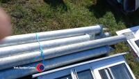 3 x 6in galvanised support tubes and 3 x 4in galvanised support tubes, plus various lengths between - 3