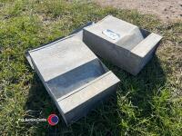 2 metal poultry feeders - 2