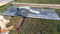 Corrugated fibre cement roofing sheets colour charcoal, 7ft to 9ft 6in plus end capping