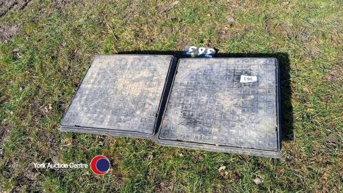 2 x manhole lids