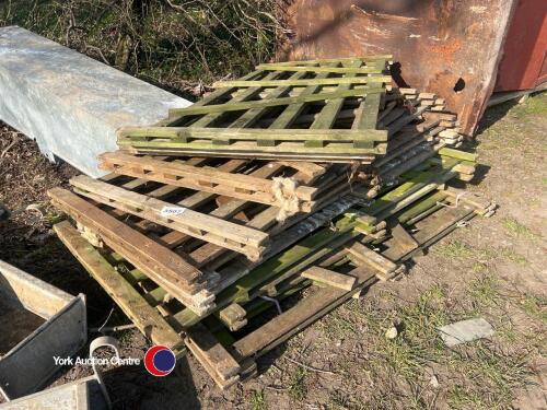 Quantity of wooden hurdles