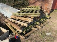 Quantity of wooden hurdles