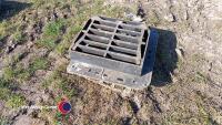 2 x manhole grate covers - 2