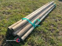 10 x 2.1m x 60mm treated fencing posts