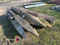 6ft x 7ft 6ins wooden gate posts with crooks - 3