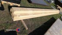 5 x lengths of reclaimed timber approx, L16ft x W8in x D4in - 3