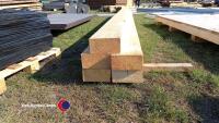 5 x lengths of reclaimed timber approx, L16ft x W8in x D4in - 4