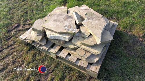 Pallet of small York stone pieces