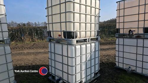 Pair of single use IBC tanks (washed out and appear clean)