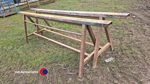 2x 10ft steel trestles