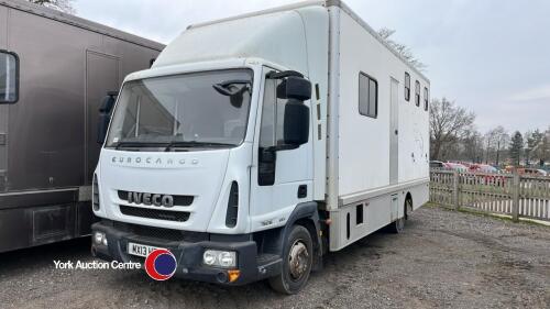 Iveco Eurocargo 75E16, 197175km, MOT until Sept 25, regularly serviced, space for 3 horses, day living area with sink and hob (needs connecting), new ramp, new isolator and 2 new batteries. - V5 in office, key in office