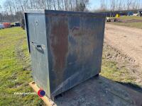 Grease machine in steel box on forklift attachment industrial - 3