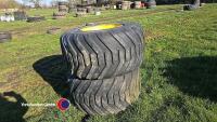 2x Nokian 600/50R22.5 8 stud wheels
