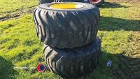 2x Nokian 600/50R22.5 8 stud wheels - 4