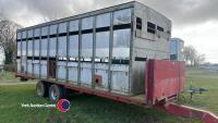 25ft tractor drawn livestock trailer