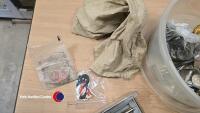 Quantity of collectables and bric a brac, including British and foreign coins, army service buttons, Robertson jam character labels and Boys Brigade badges - 4