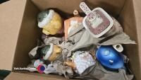 2 x boxes of decorative and novelty jugs, teapots and other items - 2