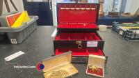 Jewellery box with costume jewellery contents