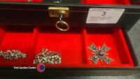 Jewellery box with costume jewellery contents - 4