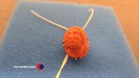 Coral 'Zeus' cameo brooch set in a 9ct gold mount circa 1820's, Total weight 11.7 grams - 2