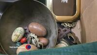 2 x boxes of assorted household ornaments including brassware, clock and N figurine - 4