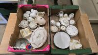 2 x boxes of assorted tableware including Royal Albert - 4