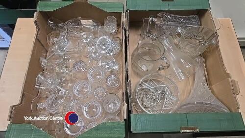 2 x boxes of assorted glassware
