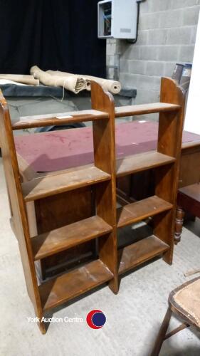 Vintage wooden shelving unit